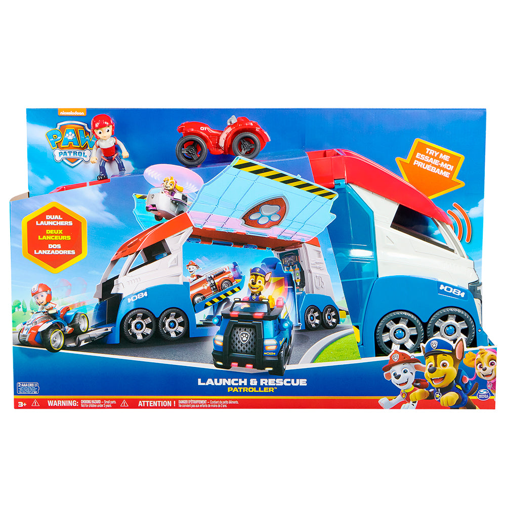 Paw Patrol - Transforming Paw Patroller with ATV and Ryder Figure - Lights and S